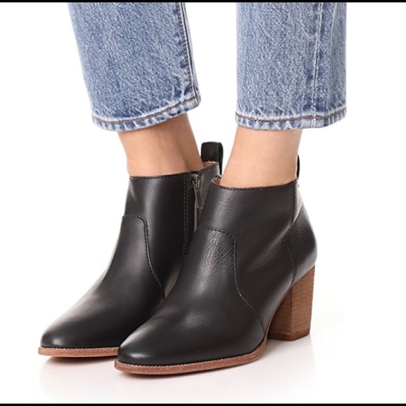 Madewell Shoes - Madewell Brenner Bootie Black Leather Size 9.5 NWT